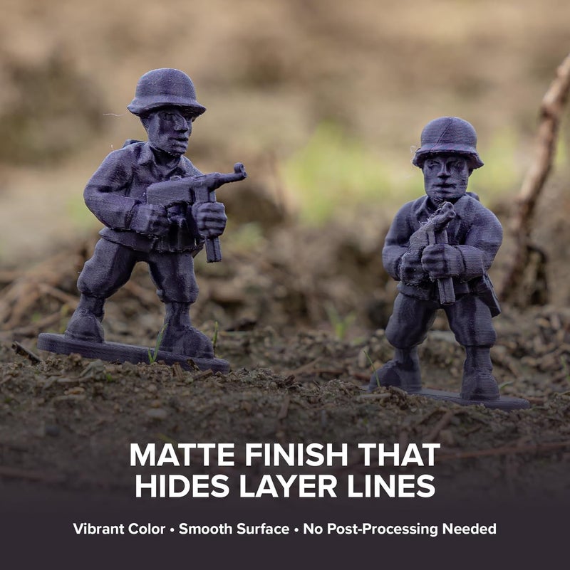 polymaker Panchroma Matte PLA Filament, Army Purple 1.75mm 1kg 3D Printing Filament, Formerly Polyterra Matte, Fit Most FDM 3D Printers, 1kg Spool (2.2lbs) - Image 2